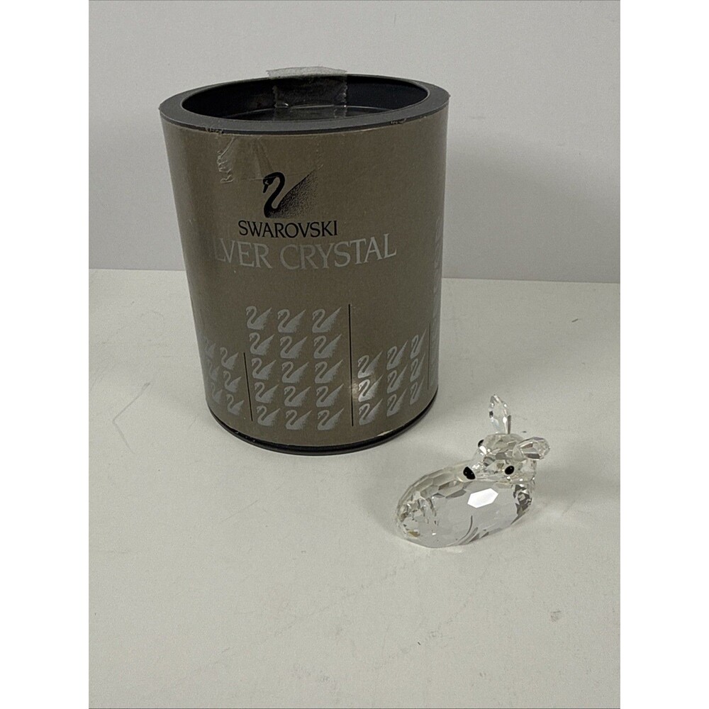 Vintage Swarovski Crystal Roe Deer Fawn Figurine 7608 with Box Retired 1998